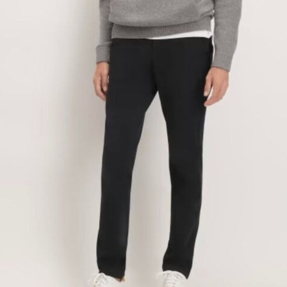 Everlane Men The Performance Cotton Work Chino Uniform Athletic Fit Black 35x30